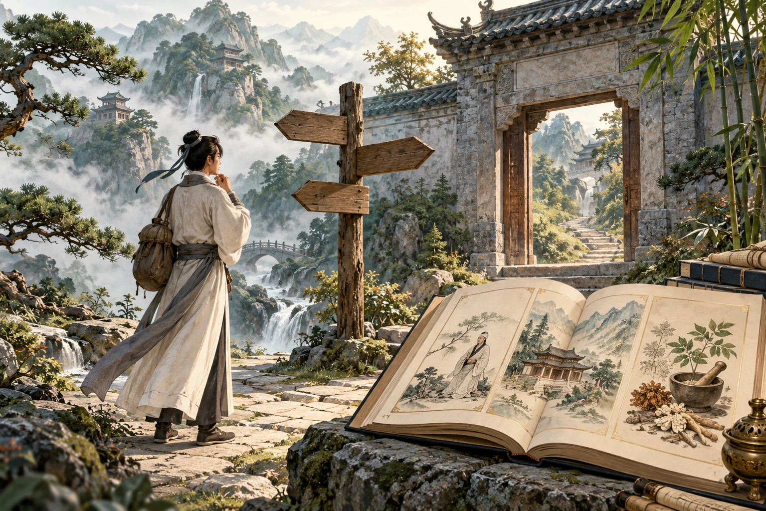 AI生成的道家文化主题示意图
