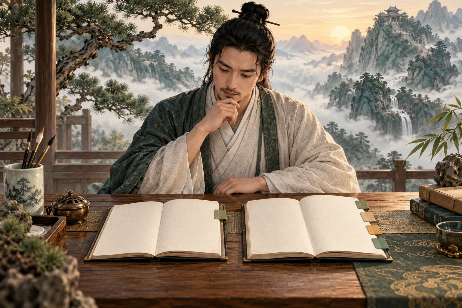 AI生成的道家文化主题示意图