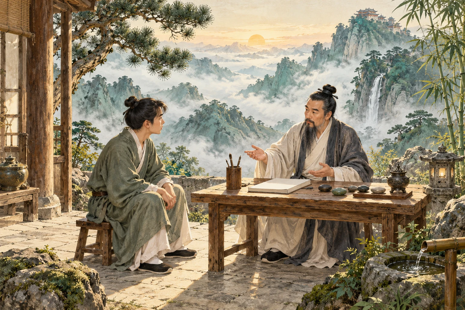 AI生成的道家文化主题示意图