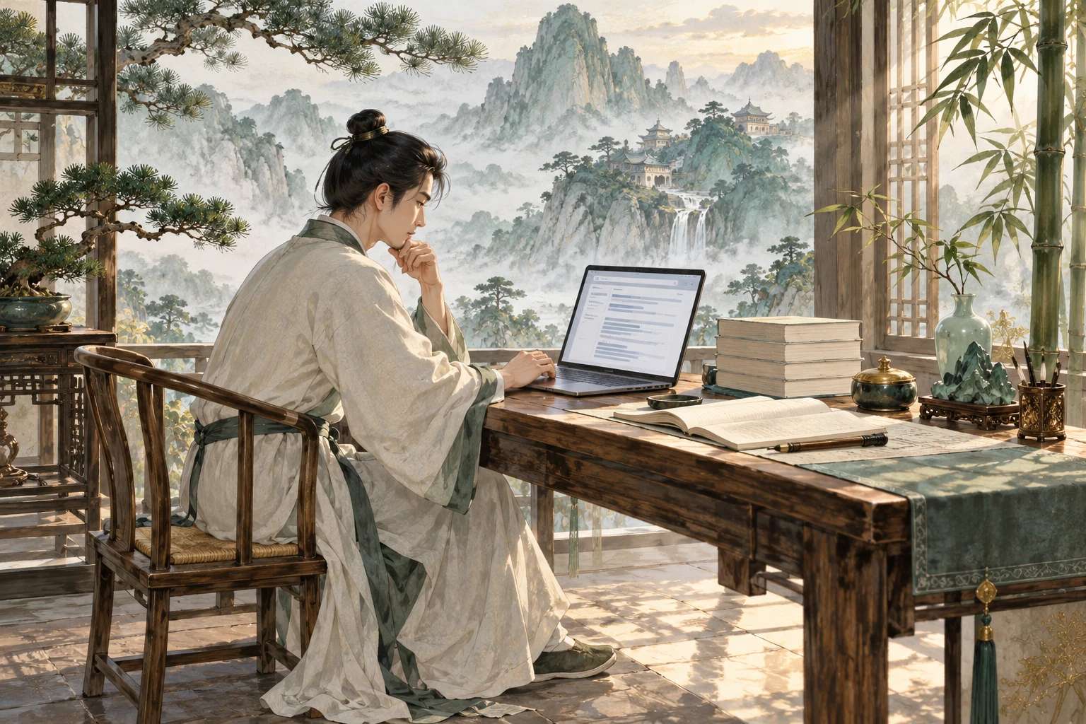 AI生成的道家文化主题示意图