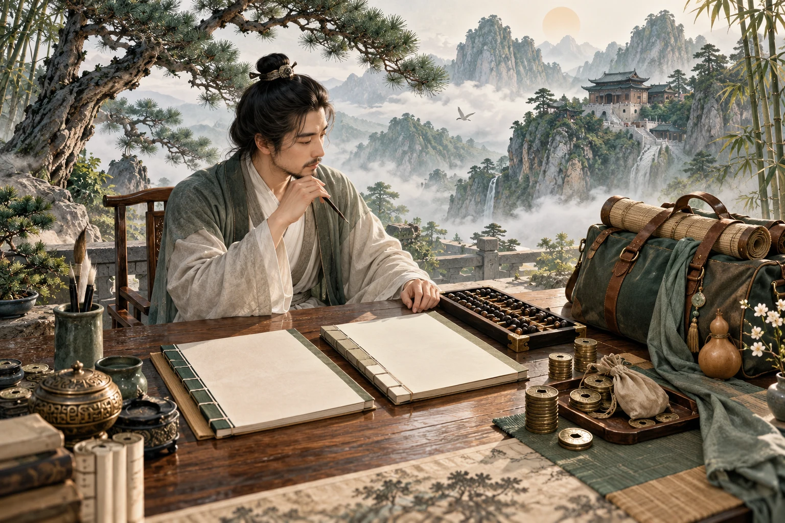 AI生成的道家文化主题示意图