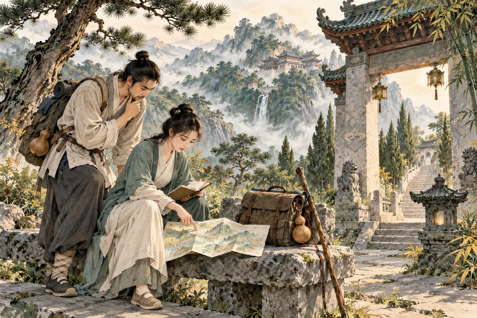 AI生成的道家文化主题示意图