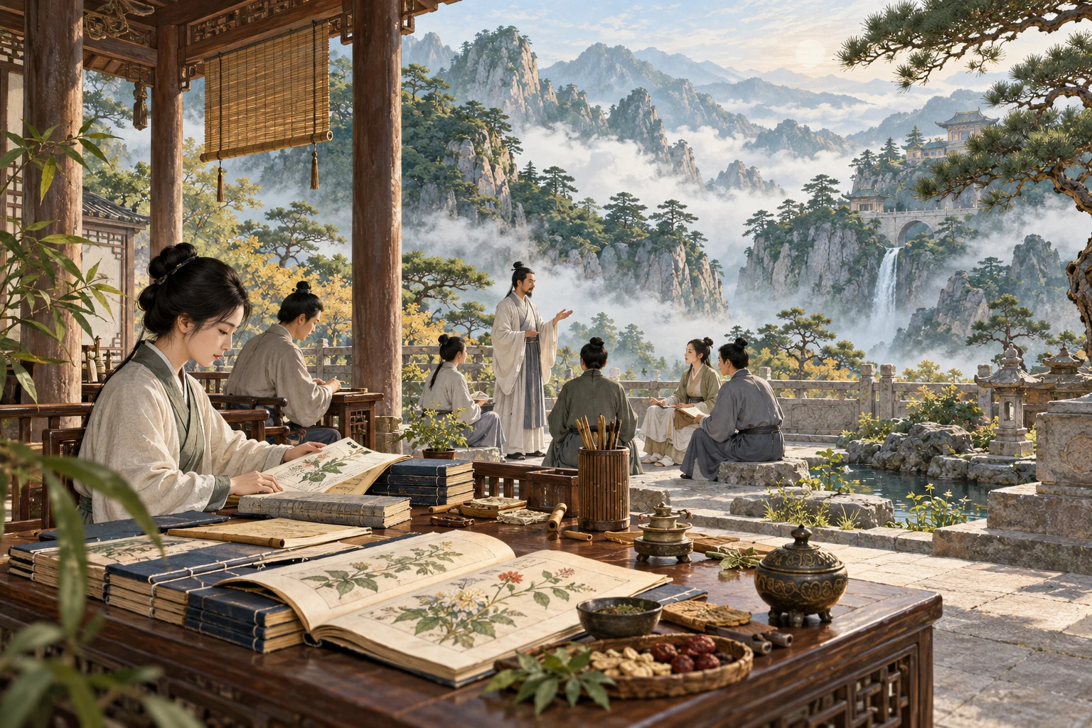 AI生成的道家文化主题示意图